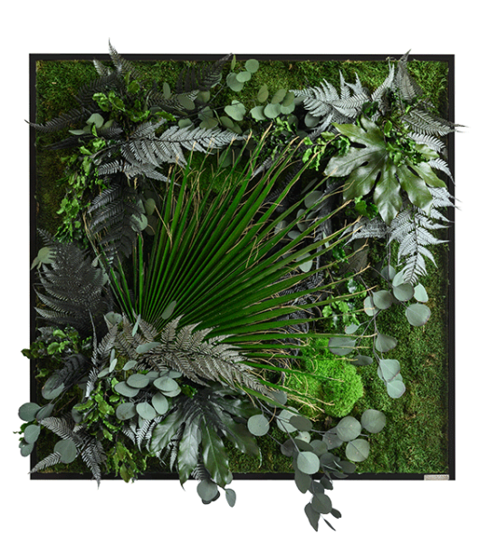 Pflanzenbild im Dschungeldesign 80x80cm